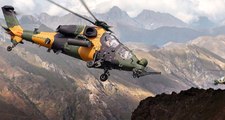 Afrin'de İHA'lar Terör Mevzileri Tespit Etti, ATAK Helikopterleri Ateş Yağdırdı