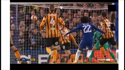 Chelsea - Hull City 1-0 GOAL Willian 16-02-2018