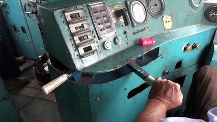 IRFCA Inside WDM2A Loco, Loco Pilot operating the Locomotive