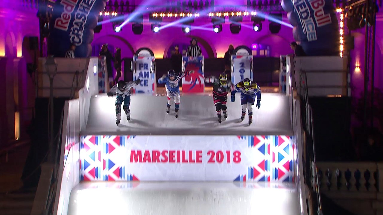 Red Bull Crashed Ice à Marseille : le résumé de la première soirée en vidéo