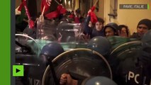 Italie : heurts entre militants antifas et policiers lors d'un rassemblement d'extrême droite