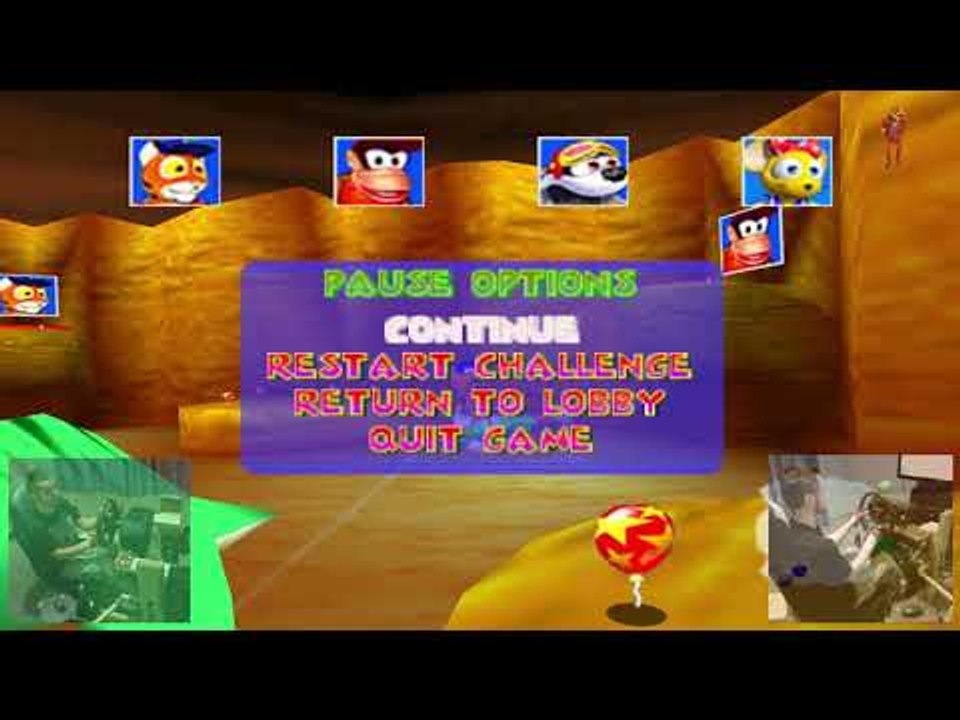 Nintendo 64 - DIDDY KONG RACING w/ My Fanatec Steering Wheel - Fire Mountain