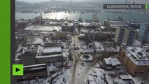 A Vladivostok, en Extrême-Orient russe, les premières neiges provoquent de nombreux accidents