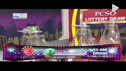 PCSO 11 AM Lotto Draw, February 17, 2018