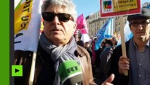 Les syndicats manifestent à Bercy: «pas d'équilibre entre les mesures proposées et négociées»
