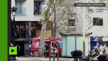 L'avenue de Las Ramblas à Barcelone et ses alentours juste après l’attaque