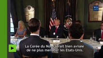 Donald Trump promet à la Corée du Nord de répondre par «le feu et la fureur»