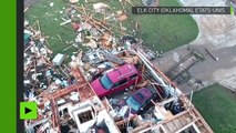 Images aériennes de la ville américaine d’Elk City, dévastée par une tornade