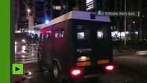 Pays-Bas : des canons à eau déployés contre des manifestants turcs à Rotterdam