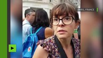 Echange tendu entre une journaliste de BFM et des manifestants pendant un direct de RT France