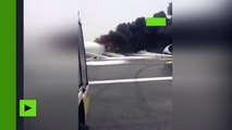 Un avion s'enflamme après son atterrissage à l'aéroport de Dubaï
