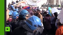 Rome : des canons à eau contre les manifestants opposés à la nouvelle politique de logement