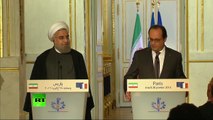 Conférence de presse conjointe de François Hollande et Hassan Rohani