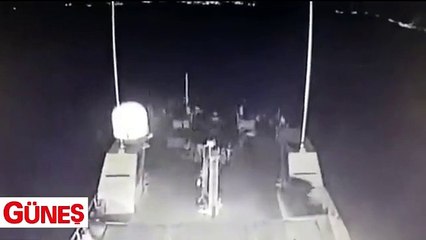 Sınırımızı geçen Yunan gemisini ezen Türk gemisi