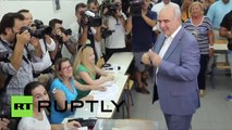 Grèce : Le chef du parti Nouvelle démocratie, Vangelis Meimarakis a été voter