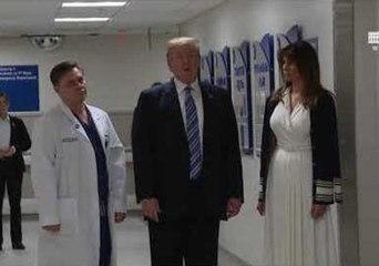 Trump Praises First Responders During Visit to Broward Health North Hospital