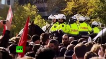 Manifestations en Australie : les policiers australiens utilisent du gaz au poivre