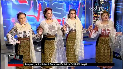 Grupul vocal „Florile Munteniei” - Fruntea sus, frate romane! (Pulsul zilei - TVR 1 - 16.02.2018)