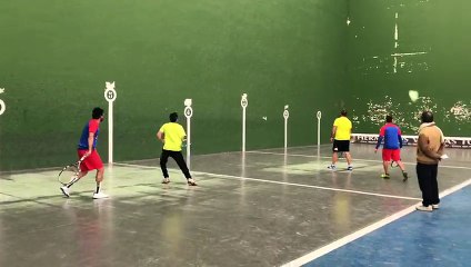 Frontenis 2ªA Pinto vs Rivas 1ª partida set 2 ultimo tanto emocionante