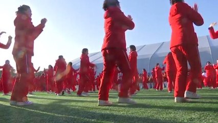 JO 2018 - Les cheerleaders nord-coréens font le spectacle