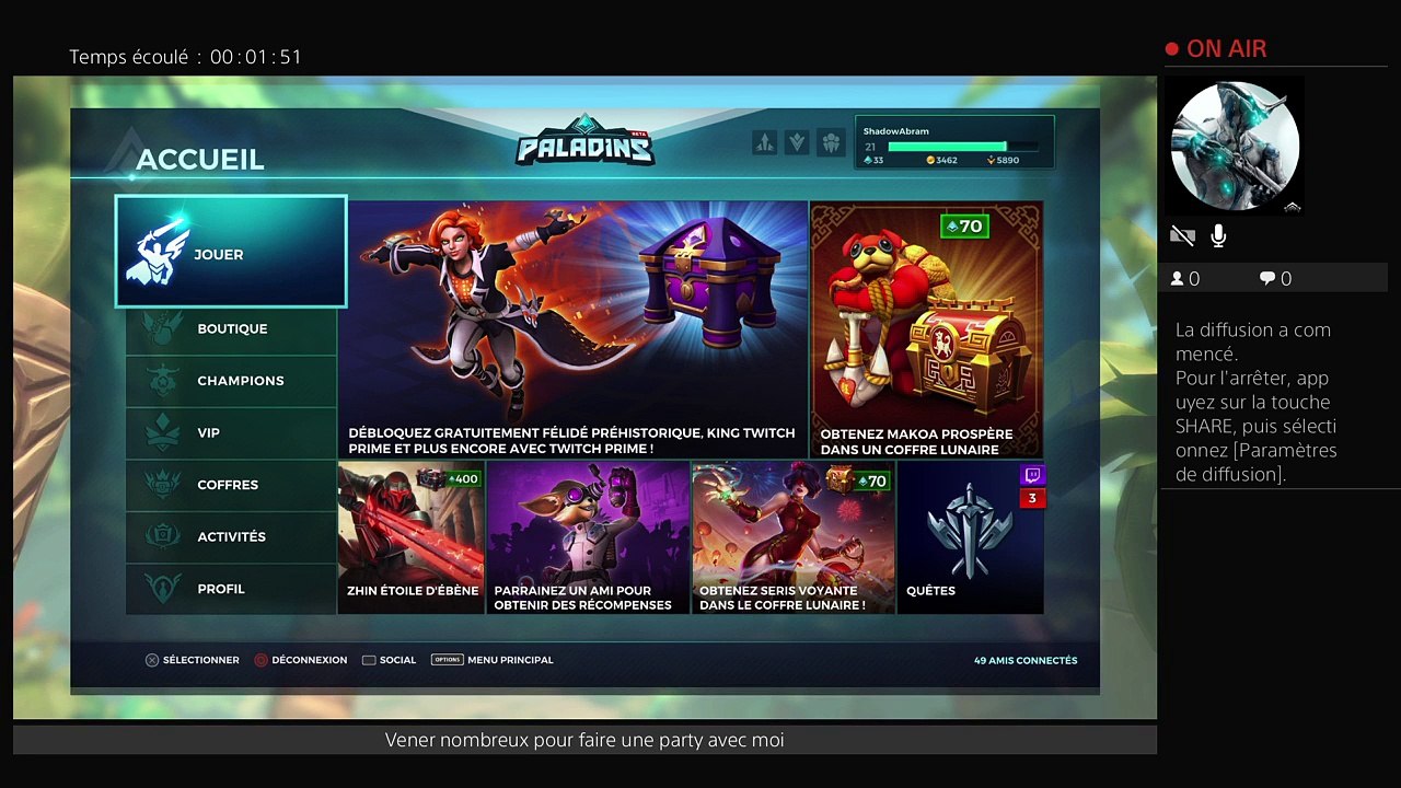 Diffusion PS4 en direct de ShadowAbram