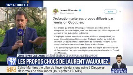 "Il flingue à tout va (…) Laurent Wauquiez décrédibilise toute la politique", déplore Christophe Castaner