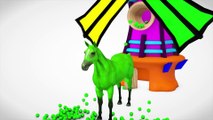 Learn Colors With Pig Cow Horse & Learn Name Animals Windmill Toys Fun Videos For Kids