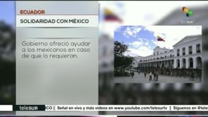 Ecuador expresa su solidaridad con México tras sismo