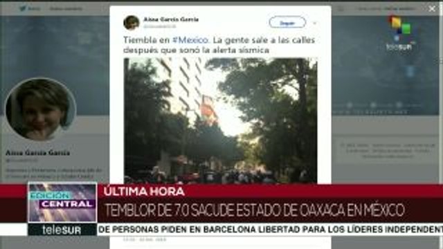 México: sismo de magnitud 7 con epicentro al noreste de Oaxaca