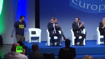 Des dirigeants d'autres partis eurosceptiques ont rejoint Marine Le Pen au congrès du Front National