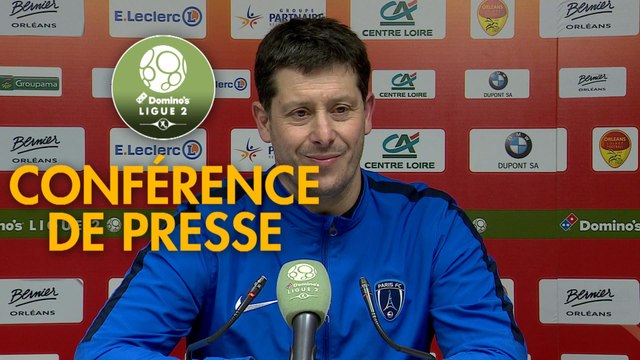Conférence de presse US Orléans - Paris FC (1-1) : Didier OLLE-NICOLLE (USO) - Fabien MERCADAL (PFC) - 2017/2018