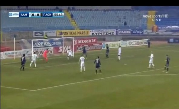 0-1 Dimitris Pelkas Goal - Lamia 0-1 PAOK 17.02.2018