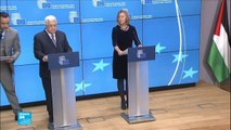 مؤتمر صحفي للرئيس الفلسطيني مع وزيرة خارجية الاتحاد الأوروبي