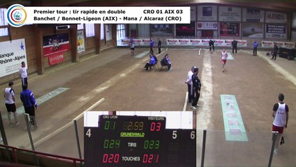Premier tour, tir rapide en double,  Club Elite Masculin, J10, CRO Lyon contre Aix-les-Bains, saison 2017-2018