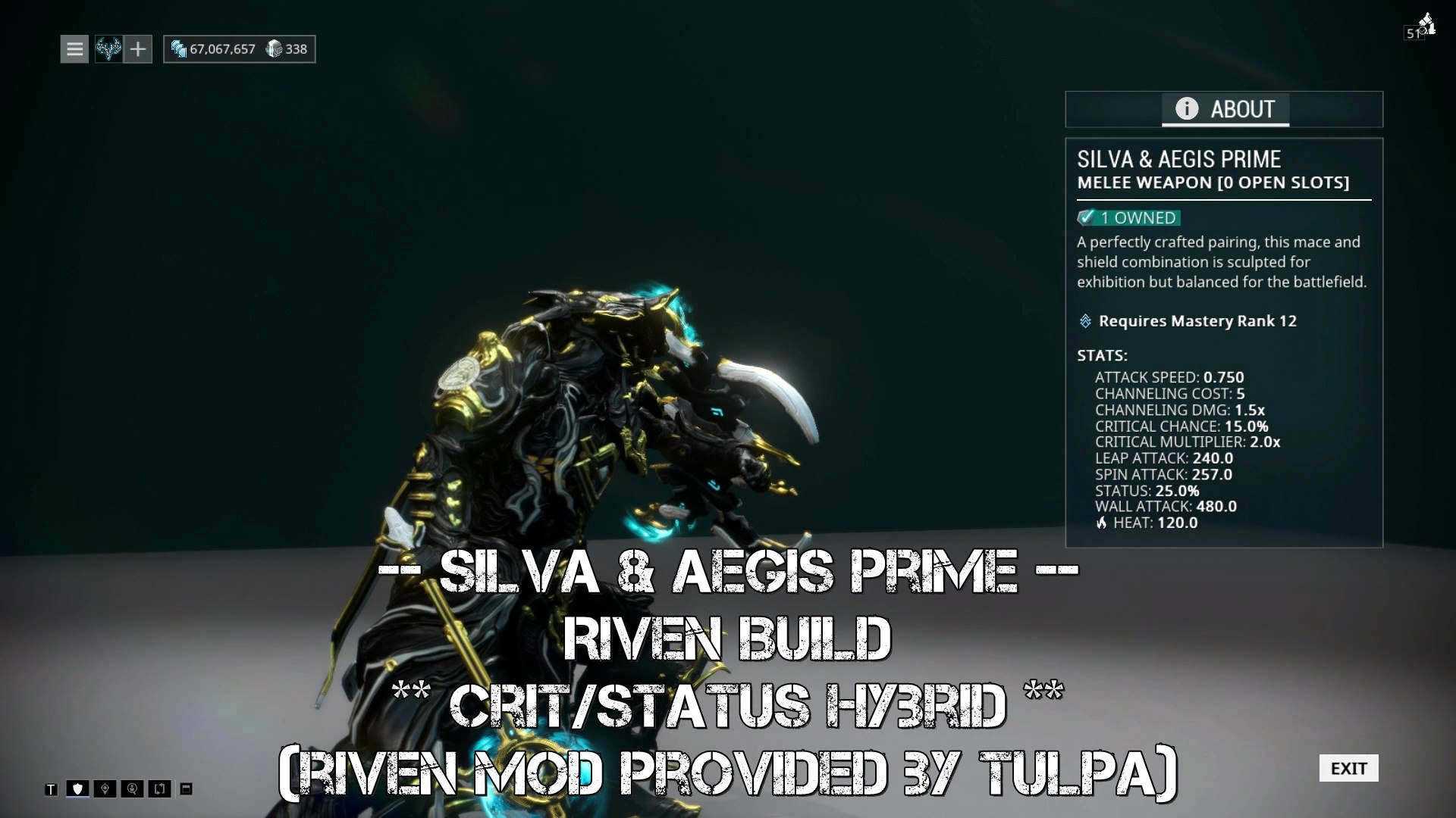 Warframe Silva & Aegis Prime - Riven Build (Crit/Status Hybrid) - video  Dailymotion