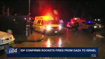 i24NEWS DESK | IDF confirms rockets fired from Gaza to Israel | Monday, February 19th 2018