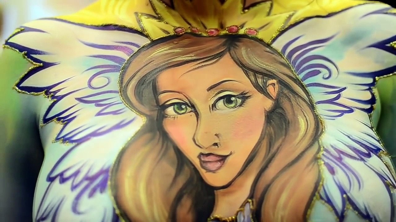 ARTE CORPORAL NUMA MISS AMERICANA ( PINTURAS NOS CORPOS DE MODELOS  )