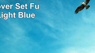 Merryfeel 100 cotton yarn dyed Seersucker Duvet Cover Set  FullQueen Light Blue