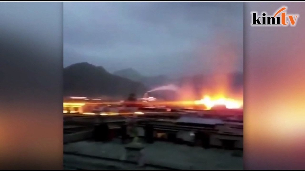 Sacred Tibetan monastery catches on fire