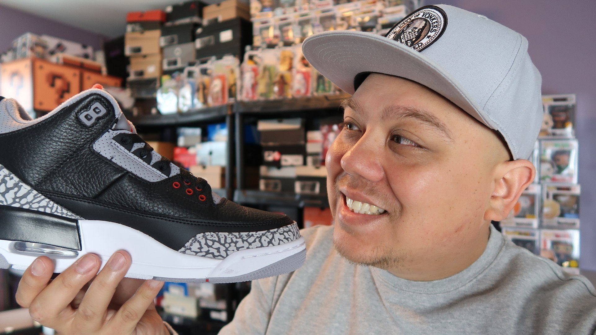 Air Jordan 3 III Black Cement OG 2018 Retro Unboxing On Feet Review - video  Dailymotion