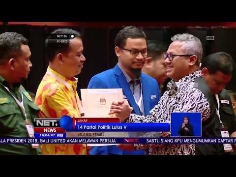 Lolosnya 14 Partai Politik Dalam Verifikasi Jelang Pemilu 2019 - NET 16