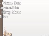 Grace Linen 300 Thread Count 3 Piece Cotton Rich Reversible Duvet Sets King Metallic