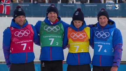 JO 2018 : Ski de Fond - 4x10km hommes : La cérémonie des fleurs