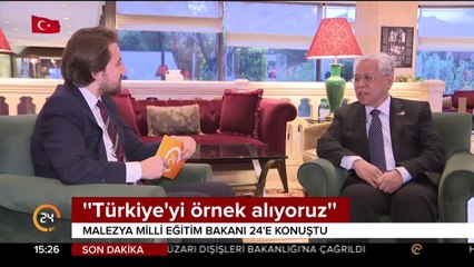 Malezya Milli Eğitim Bakanı 24'e konuştu