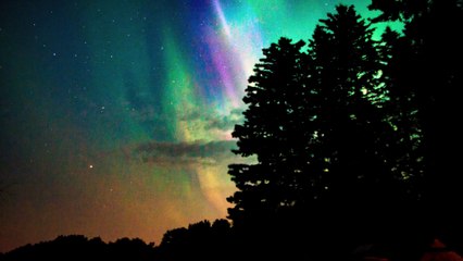 Northern Lights Dance Through Smoke & Clouds July 2017