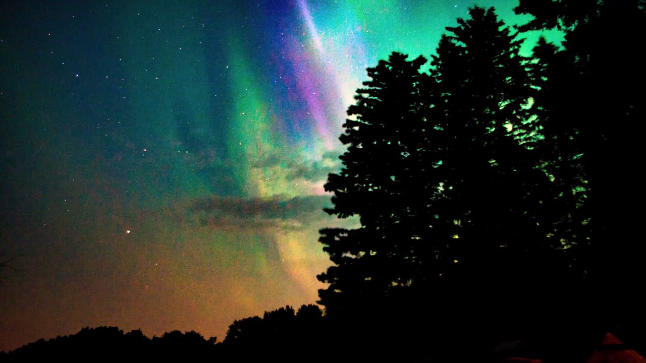 Northern Lights Dance Through Smoke & Clouds July 2017