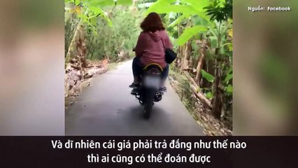 Nam thanh niên mùng 3 Tết chở bạn gái đi chơi và nhận cái kết đắng khiến CĐM hả hê
