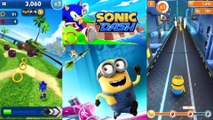 Sonic Dash and Minion Rush Android Gameplay