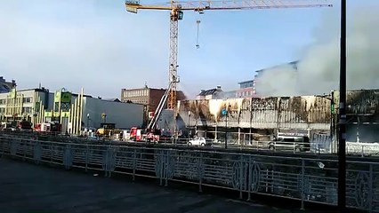 Incendie place Sainctelette à Bruxelles