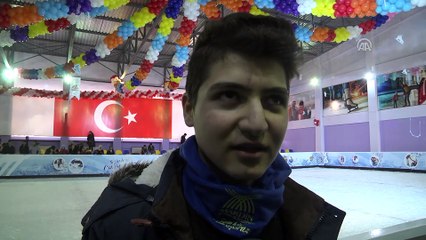 Kar özlemini buz pistinde giderdiler - MARDİN